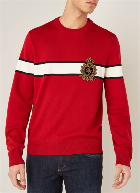 pull dolce gabbana homme rouge|Men's Dolce&Gabbana Sweaters .